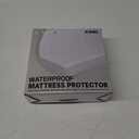 King Size Waterproof Mattress Protector,100% Polyester Mattress Protector Breathable Bed Cover Noiseless Mattress Pad Cover with 6''-18'' Deep Pocket for Bedroom Home, White 