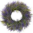 26'' Large Lavender & Eucalyptus Wreath for Front Door, Window - Artificial Eucalyptus Leaves Greenery Outdoor Wreath for Wedding Farmhouse Porch Wall Room Home Decor (Purple)