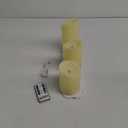 5plots Rechargeable Flameless Candles, Battery Operated LED Candles, Electric Candles with Remote and Timers, Wax-Like Plastic, Ivory, 3Pack, 3" x 4"5" 6", for Home Decor