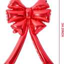 2 x Large Christmas Bows Balloons, 4Pack Red Foil Balloon Decorations for Christmas Tree Topper, Wreath, Front Door, Outdoor & Indoor Party Decor