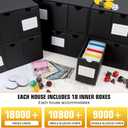 Trading Card Storage Box, Includes 18-600 CT Boxes & 60 Card Dividers, Trading Card Organizer for Collectible Card Games, for TCG, YGO, MTG, PTCG, Baseball Cards, with Labels & Tapes