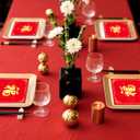 2 x JeVenis Chinese New Year Napkins Disposable 2026 Year of Horse Paper Napkins Supplies Decorations Chinese Spring Festival Happy New Year Party Napkins Set for New Year's Eve (Red 1)