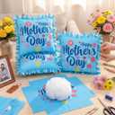Mindsoft 6 Sets Mother's Day DIY Pillow Craft Kits Cute Floral Tied Pillows with Happy Mother's Day Design, Handmade Gifts for Mom, Craft Activities, Home Decoration & Party Decor Favors