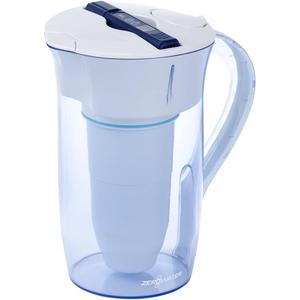 ZeroWater 10-Cup Round 5-Stage Water Filter Pitcher Dispenser with 5-Stage 0 TDS Zero Water Filter  IAPMO Certified to Reduce Metals, Chlorine, Lead, Chromium, and Forever Chemicals PFOA/PFOS