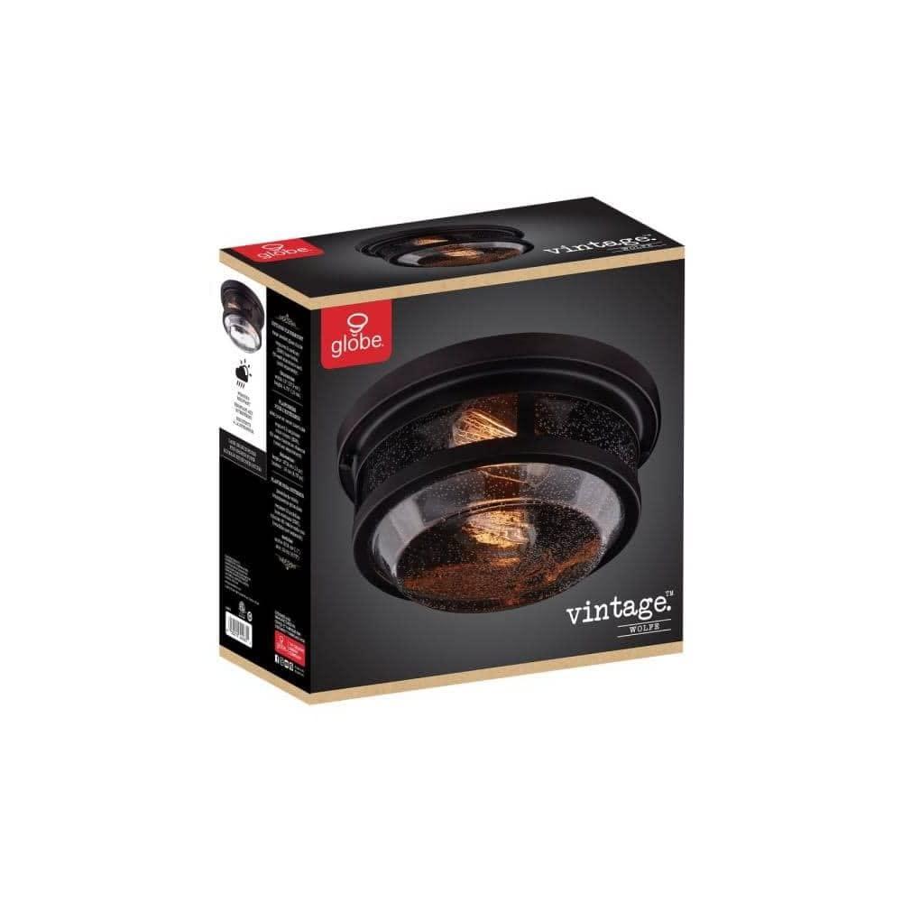 Globe Electric Vintage Switch Natural Bronze Dimmable Outdoor Light Fixture Hardwired - Case of: 1