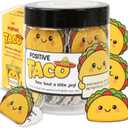 Positive Taco Jar - 60 Affirmation Cards Funny Birthday Gifts for Women Men Easter Basket Stuffers Teens Son Mom Dad Daughter Sister Friend Coworkers Teachers Employee Appreciation Gifts Self Care White Elephant Gift