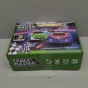 3-in-1 Slot Car Race Track Set with 4 High-Speed Cars, Electric Track, Dual Racing Game with Lap Counter & 2 Controllers, and Circular Overpass Design  Toy Gift for Boys Kids Ages 4-6 6-8 8-12