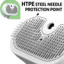 Pet Steam Brush, 3-in-1 Self-Cleaning Grooming Tool for Long & Short Hair Pets - Deshedding and Dematting Hair Brush for Dogs & Cats - White