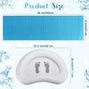 Tinideya 36'' x 9'' Summer Protective Ladder Mat Inflatable Portable Foot Soaking Basin Set Pool Step Pad with Non Slip Stripe Portable Pool Foot Soak Washing Tub for Swimming Pool Spa Supplies
