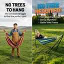 Portable Hammock with Stand for Outside or Inside,No Tree Required | 1 Minutes Tool-Free Setup | Adjustable Hammock for Indoor Outdoor Patio Yard | Carry Bag Included |450 lbs Capacity