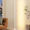 EDISHINE LED Corner Floor Lamp, New Gesture Control Dimmable Corner Light with Remote Control, 3000K-6000K Eye Caring Standing Lamp, Modern Minimalist Lit Lamp for Bedroom, Living Room, Office, White