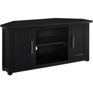 Crosley Furniture Camden TV Stand for 50+ inch TVs, Entertainment Center with Adjustable Storage Shelves, Black