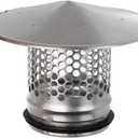 Steinberg14 Metal Roof Cowl 4 inch Exhaust Tube End - Round Roof Vent Cover - Rain Snow Hat - Vent Cowl Cap with Bird Guard - Mesh Protector
