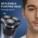 Electric Shavers for Men, 150-Min Runtime, Wet/Dry Electric Razor with Waterproof Design, Pop-Up Trimmer, Magnetic Detachable Blade Heads, LED Display, Smoothly Adheres to Sensitive Skin, Blue