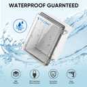 TICONN Outdoor Electrical Box Waterproof, Junction Box IP67 ABS Plastic Enclosure with Hinged Cover with Mounting Plate, Wall Brackets, Cable Glands (Clear, 8.7"x6.7"x4.3")
