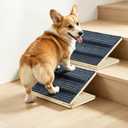 Dog Ramp for Stairs for Small Dogs Up to 40 lbs - Adjustable Dog Stair Ramp with Non-Slip Carpet, Foldable Pet Ramp for Stairs, Dog Ramp Stairs for Senior Dogs, Puppies, Bed, Sofa (6-Pack)