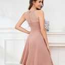 Bbonlinedress Women Cocktail Formal Wedding Dress Halter Evening Party Short Bridesmaid Holiday Prom Dresses for Teens 2026 (3X-Large, Blush)