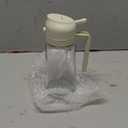 YARRAMATE 16oz/470ml Glass Olive Oil Sprayer for Cooking with Stickers, 2 in 1 Oil Dispenser for Kitchen Gadgets, Food Grade Premium Spray Bottle for Salad, Frying, BBQ (Creamy White)