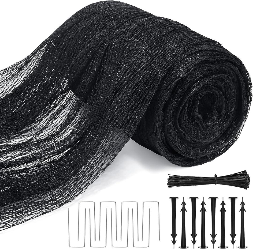 8 X 100 Ft Garden Netting, 5/8in Mesh Heavy Duty Bird Netting for Vegetable, Fruit Trees, Blueberry Bush Protection, Reusable Poultry Netting Against Birds, Deer, Rabbit and Cat, Chicken Coop Net