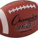 Champion Sports Rubber Football Durable All-Weather Ball for Pee Wee to Official Sizes, Indoor & Outdoor Play