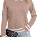 LYANER Women's Crew Neck Long Sleeve Lightweight Knit Pullover Elegant Sweater Shirt (S)