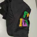 FAYALEQ Graphic Sweatshirt for Women Crewneck Carnival Pullover Casual Sequin Print Long Sleeve Top (XX-Large, Black)