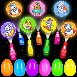 2 x 24 Pack Easter Party Favors for Kids,Easter LED Light Up Finger Lights Easter Basket Stuffers for Kid Toddler Teens Boys Girls Easter Egg Hunt Filling Treats Easter Basket Stuffers Easter Party Favor