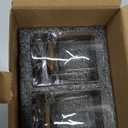 JBHO Hand Blown Crystal Double Old Fashioned Cocktail, Solid Whiskey Glasses, Rocks Glasses, Lowball Glasses - 12 Ounce - set of 2 - Perfect Size for Oversized Ice Cubes