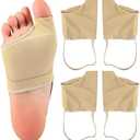 Geiserailie 2 Pairs Metatarsal Pads for Women and Men Non Slip Breathable Ball of Foot Cushion with Elastic Straps Extra Thick Gel Pads(Skin,Small)