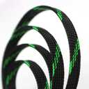30ft PET Expandable Sleeving Wire Cable Sleeve (1/2", Green&Black)