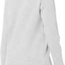 Amazon Essentials Women's Open-Neck Loose-Fit Fleece Tunic Sweatshirt (Gray, XL)