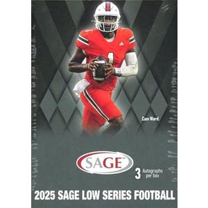 Sage 2025 Low Series Football, 3 Autographs Per Box, 60 Total cards