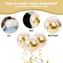 6 x Black and Gold Balloons 50 Pieces-12 Inch Black Gold White Balloons For Birthday Decorations for Men Black and Gold Party Decorations Graduation