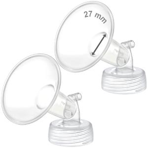 Maymom Pump Part Compatible with Spectra S1/S2 Pumps; Incl 27mm Wide Mouth Flange; Not Original Spectra Flange (Two Flanges)