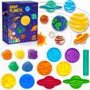 VConejo Color Dough Sets for Kids Ages 2-4, Planets Theme Color Dough Tool Set for Kids Ages 4-8, Color Dough Accessories Toys for Ages 5-7 Boys Girls Toddlers 14 Piece
