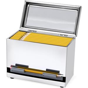 Pencil Dispenser for Classroom, Stainless Steel Pencils Dispenser for Teacher Must Have, Pencils Holder Organization & Storage, Pencil Dispensers for Classroom Office Back to School Supplies,Silver