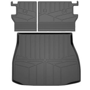 OUSUWO All Weather Cargo Mat with Backrest Mat Fit for 2021-2024 2025 Toyota Venza, TPE Car Trunk Mat Accessories Custom Fit Cargo Liner for SUV, 2021 2022 2023 2024 2025 Toyota Venza Accessories