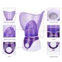 Facial Steamer Personal Steam Inhaler Sauna Facial Steamer Hot Mist Moisturizing Beauty Instrument Rejuvenate and Hydrate Your Skin (Purple)