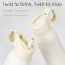 Water Bottle with Twist Lid Insulated Stainless Steel 20oz,Travel Water Bottles for Sports & Gym, Gift for Women Men Birthday Christmas (White)