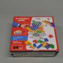 64 Pcs Stacking Tower Game with 22 Cards, Giant Tumble Balance Game for Kids, Family Games for Kids and Adults, Easter Gifts for Teen Boys & Girls, Party Board Game for Kids 6-12 & Adults