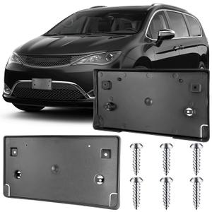 License Plate Bracket Accessories for Chrysler Pacifica 2017 2018 2019, Front Bumper License Plate Holder Replacement Frame Black Mount