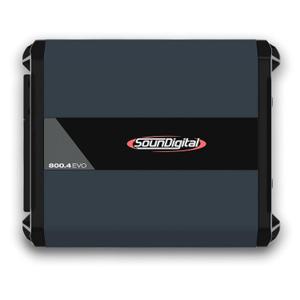 SounDigital - Car Full Range Amplifier 800 - 4 Channels 800 Watts RMS 4 Ohm - Compact Size - Professional Quality - 2025 Best Performance Award