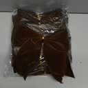 15 Pcs Velvet Bows for Christmas Tree - 6 Inch Vintage Velvet Ribbon Christmas Bows for Gift Wrapping Xmas Tree Topper Bow Ornaments for Garland Wreath Bows Decor (Brown)