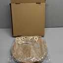 Boho Woven Placemats Set of 6 with Wooden Napkin Rings, 13" Natural Water Hyacinth Rattan Wicker Table Mats Charger Plates for Christmas Decorations, Thanksgiving, Rustic Dining & Home Decor