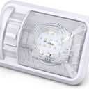 2 Pack 12V RV Ceiling Dome Light RV Interior Lighting for Trailer Camper with Switch, Single Dome 300LM (Natural White 4000-4500K, 2-Pack)