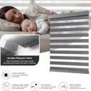 AOSKY Cordless Zebra Blinds for Indoor Windows, 33.5" W x 72" H, Grey