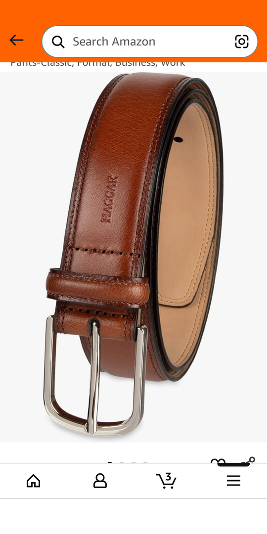 Haggar Men's Leather Dress Belt for Suits and Pants-Classic, Formal, Business, Work. Small (30-32)