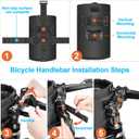 Bike Water Bottle Holder, 32-40oz Bike Cup Holder with Removable Non-Slip Straps Multiple Installation Methods Insulated Bike Bottle Holder for Mountain Bike, Road Bike, eBike, Scooter