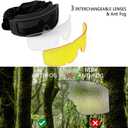 SPOSUNE Airsoft Goggles Anti Fog Army Tactical Goggles with 3 Interchangeable Lens UV400 Protection Airsoft Desert Goggles