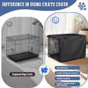 kefit Dog Crate Cover 24 inch, Kennel Cover for Wire Dog Cage, Black